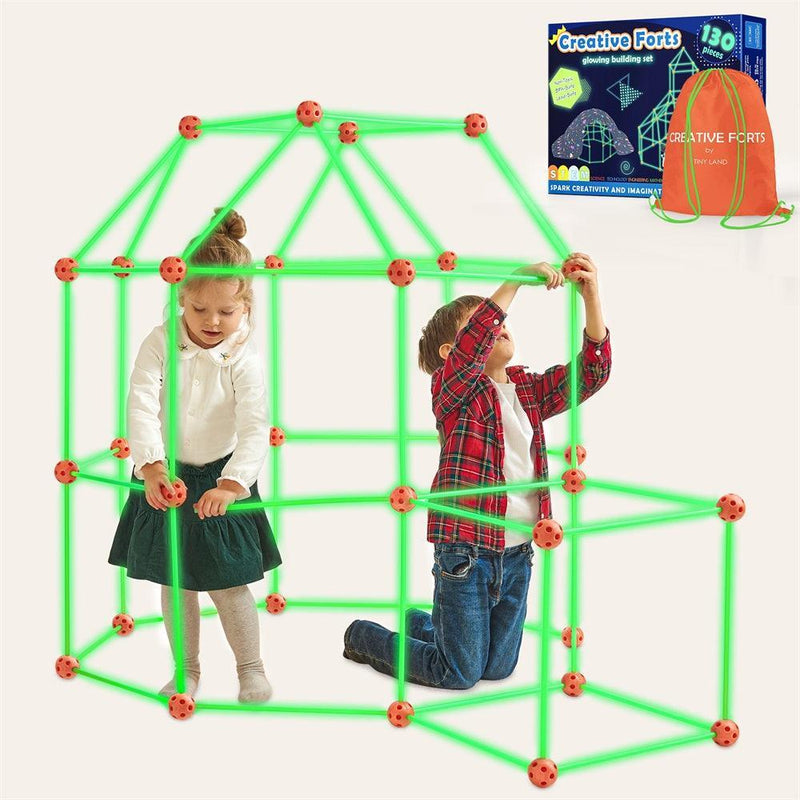 Glow in The Dark Kids Fort With 130 pcs - Shop KidStrong