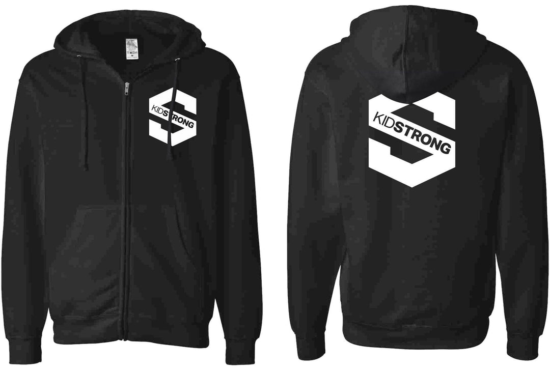 S Black Adult Zip-Up Hoodie - Shop KidStrong