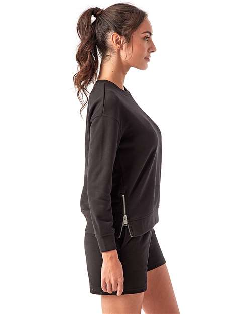 Women's Billie Side Zip Crewneck Sweatshirt
