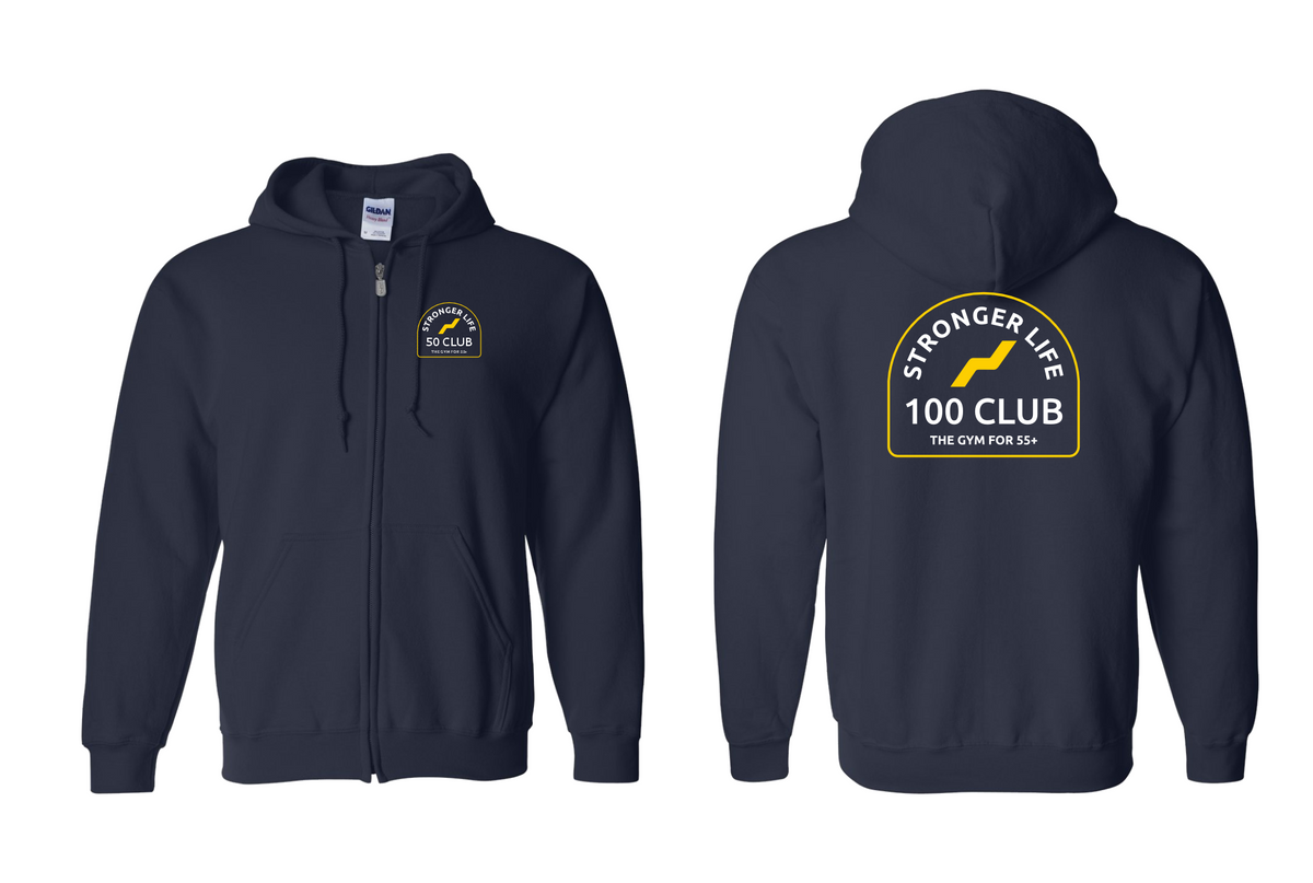 100 Club Zip Up Hoodie