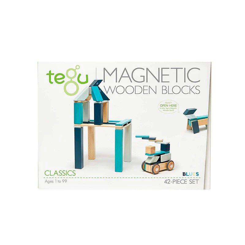 Tegu - Juego de bloques magnéticos de madera de 42 piezas