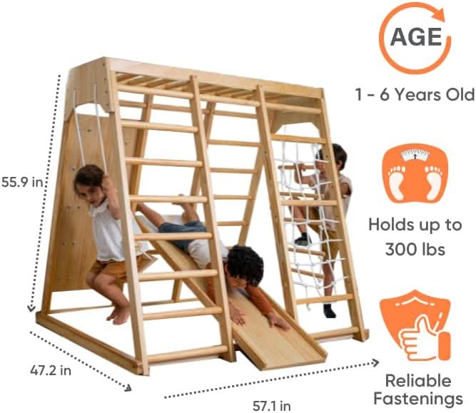 Magnolia - Ensemble de jeu 7-en-1 en bois véritable
