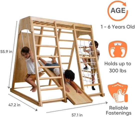 Magnolia - Ensemble de jeu 7-en-1 en bois véritable