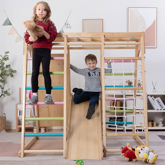 Magnolia - Ensemble de jeu 7-en-1 en bois véritable