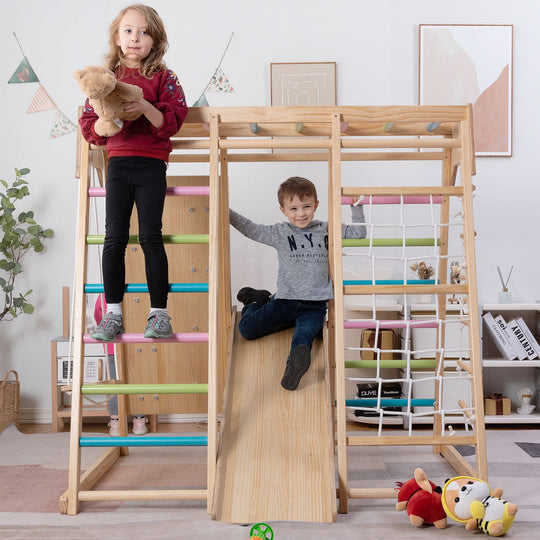 Magnolia - Ensemble de jeu 7-en-1 en bois véritable