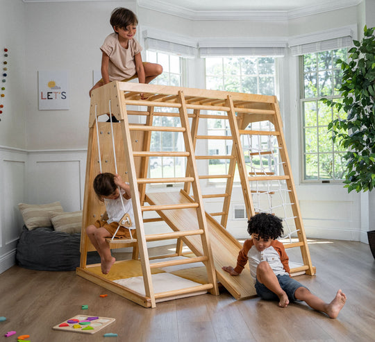 Magnolia - Ensemble de jeu 7-en-1 en bois véritable