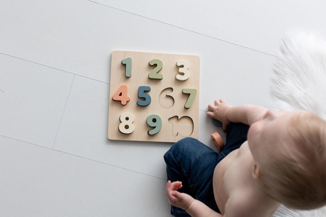 Wooden Numbers Puzzle, Nursery Decor - Shop KidStrong