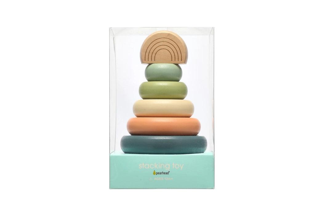 Wooden Stacking Rainbow Tower Baby Toy, Nursery Decor - Shop KidStrong