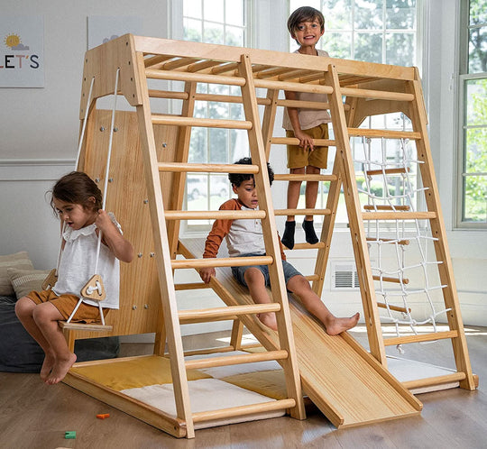 Magnolia - Ensemble de jeu 7-en-1 en bois véritable