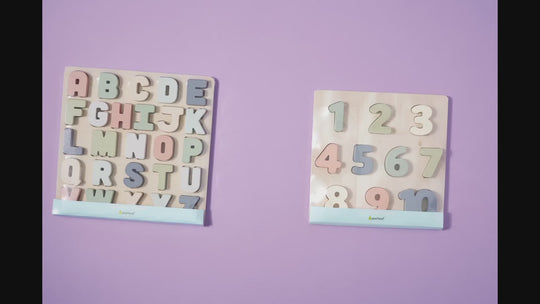 Puzzle de nombres en bois, décor de pépinière