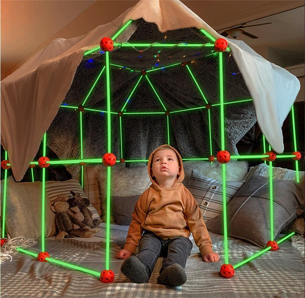 Glow in The Dark Kids Fort With 130 pcs - Shop KidStrong