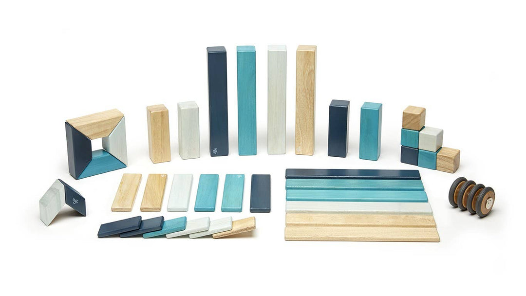 Tegu - Ensemble de blocs magnétiques en bois de 42 pièces