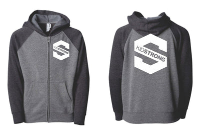 S Two-Tone Youth Zip-Up Hoodie - Shop KidStrong